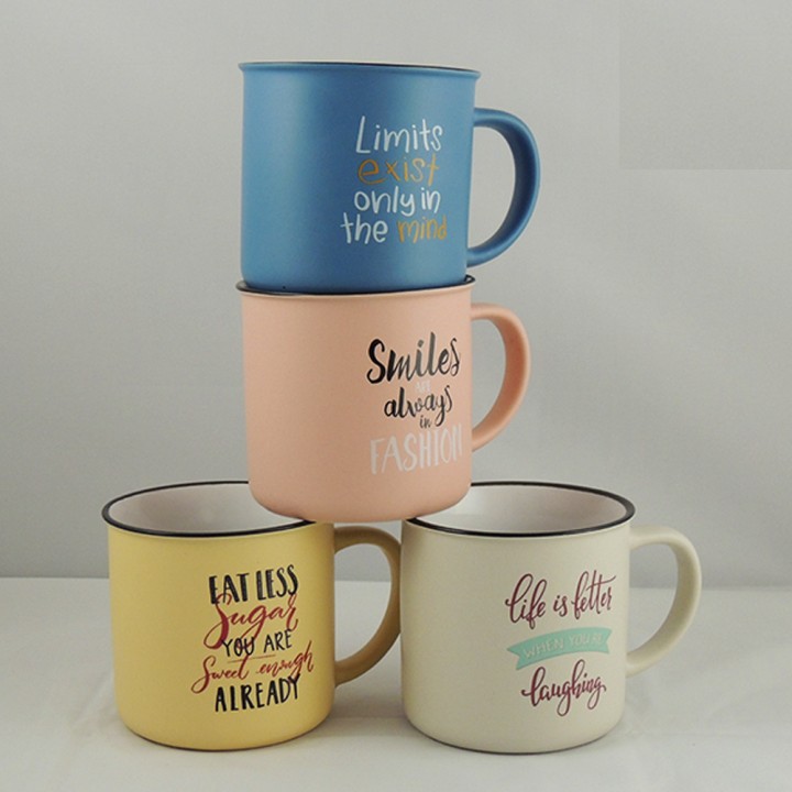 Σετ 4 Χ Φλυτζάνια Cappuccino Rainbow 32Cl - Set 4 Rainbow Mugs With A Quote 32Cl