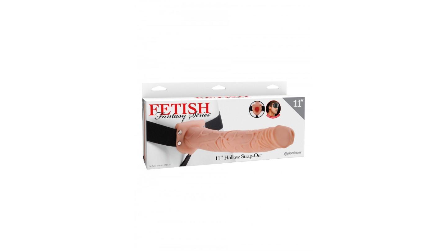 11 Inch . Hollow Strap-On flesh