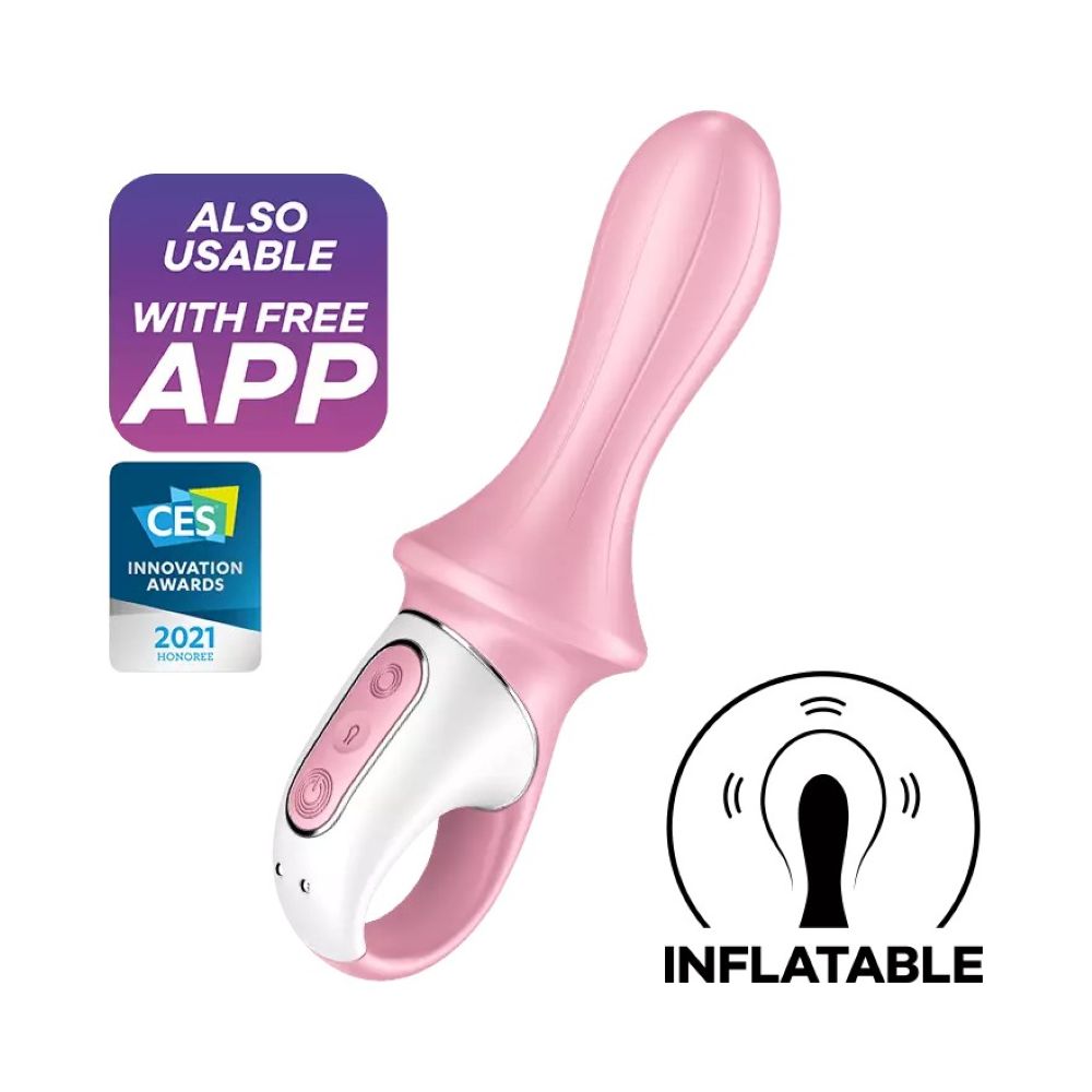 SATISFYER AIR PUMP BOOTY 5+ CONNECT APP INFLATABLE ANAL VIBRATOR PINK