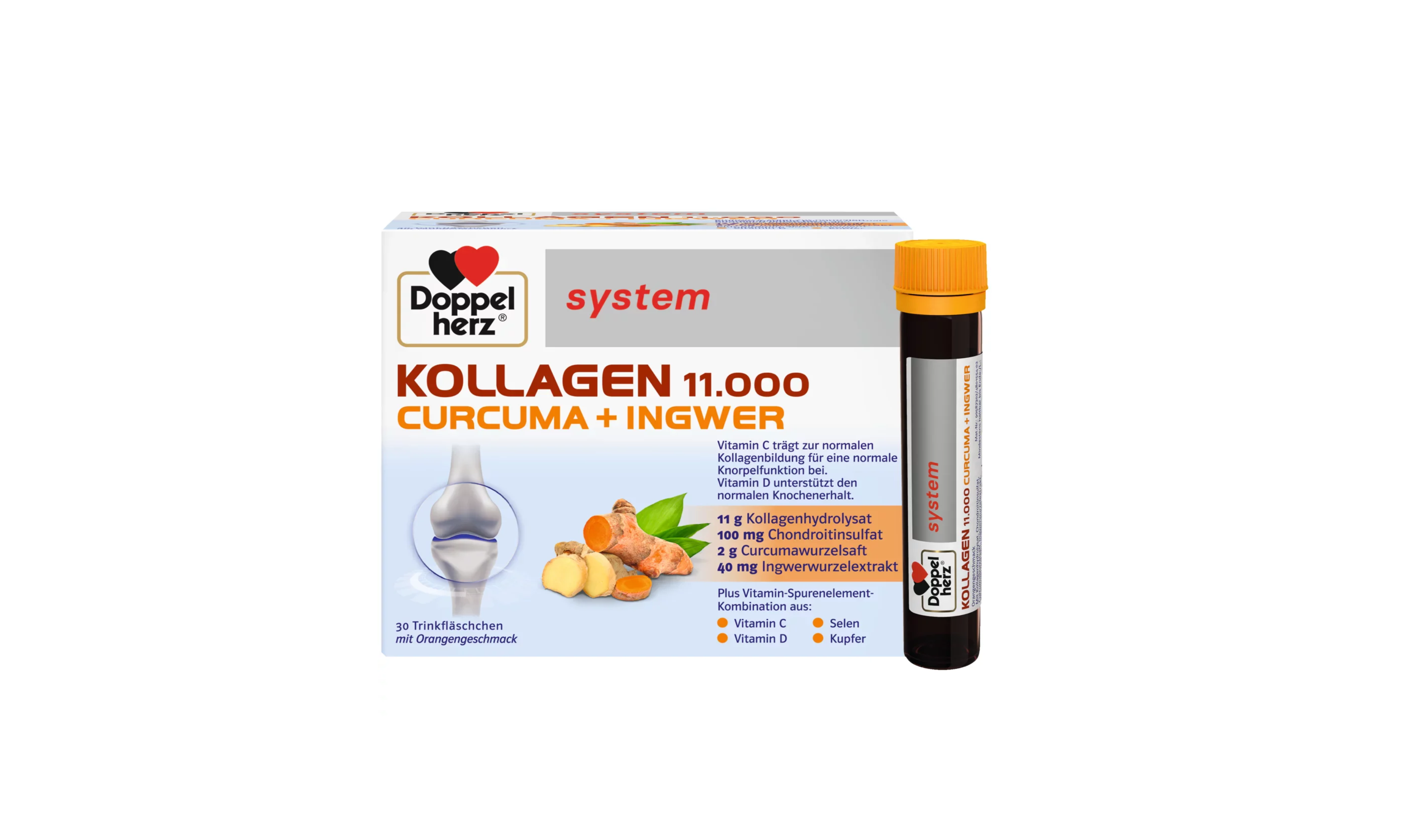 Doppelherz Kollagen 11.000 Curcuma & Ingwer x30 vials