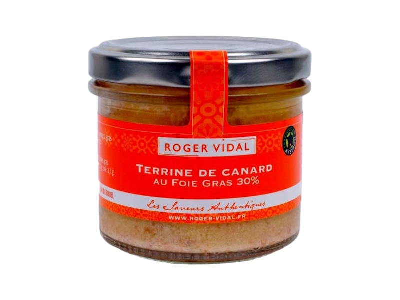 Roger Vidal Duck Terrine with Foie Gras 30% 180g, France
