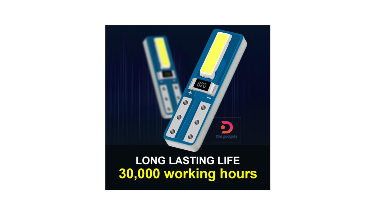 646H#CARFANS®T5 SMD Led Bulb W3W W1.2W Led Canbus Car Interior Lights 12 V -Set 2pcs– White