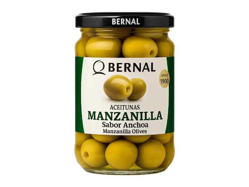 Bernal Manzanila Green Olives 250g, Spain