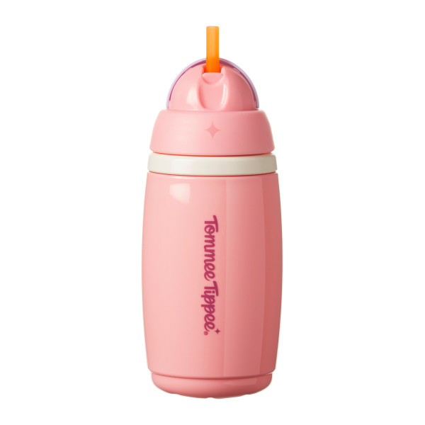 Tommee Tippee INSULATED ACTIVE STRAW 266ML 12M+ GIRL