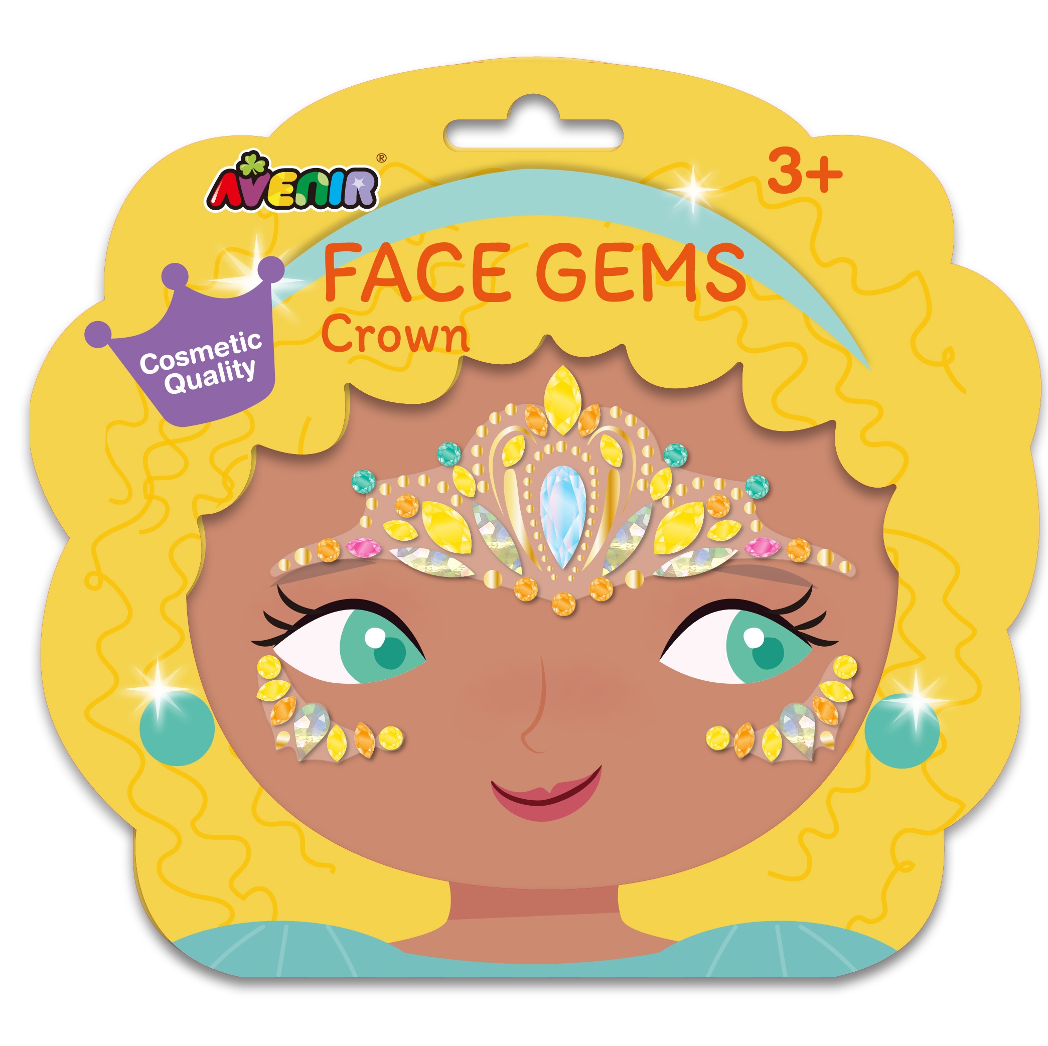Avenir Face Gems Crown Set of Children's Stickers, 1 pc