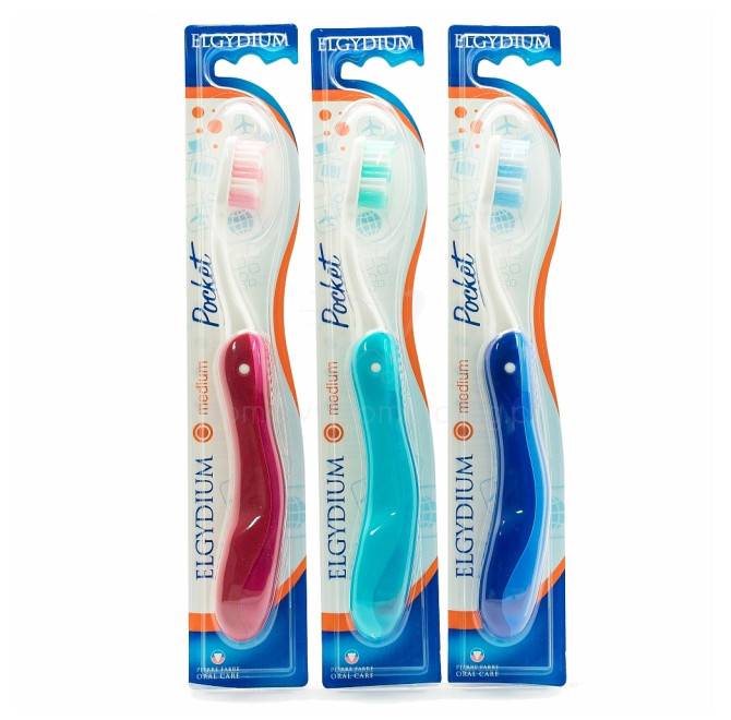 Elgydium Toothbrush Medium Pocket 1 Piece