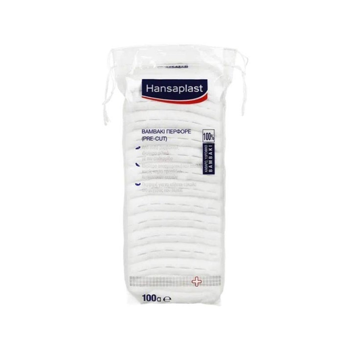 Hansaplast Hansaplast Pre Cut 100% Hydrophilic Cotton, 100Gr