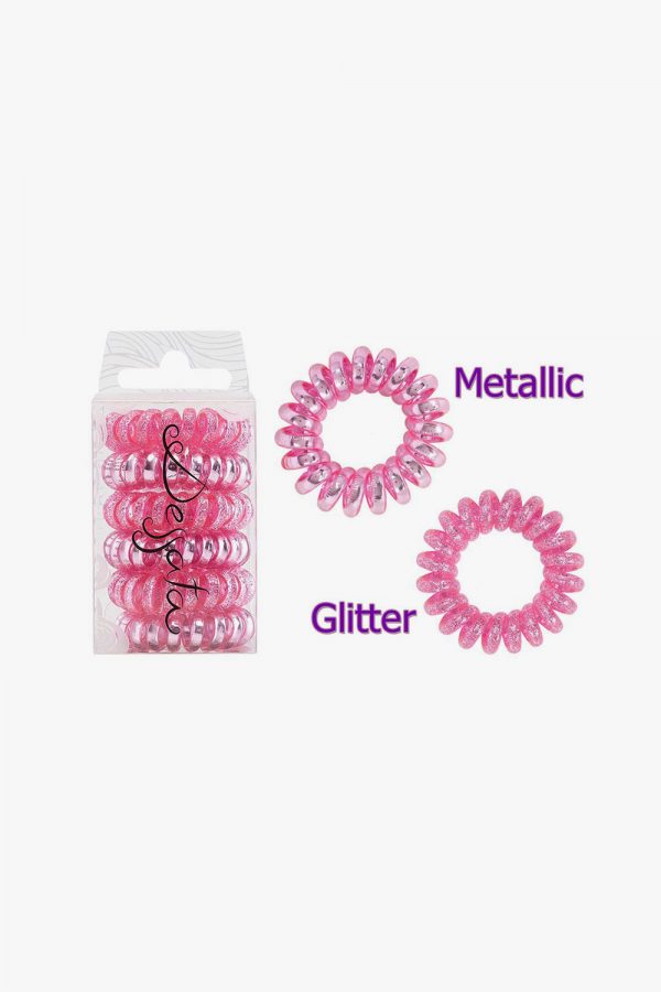 Dessata Fuschia Hair Ties X6