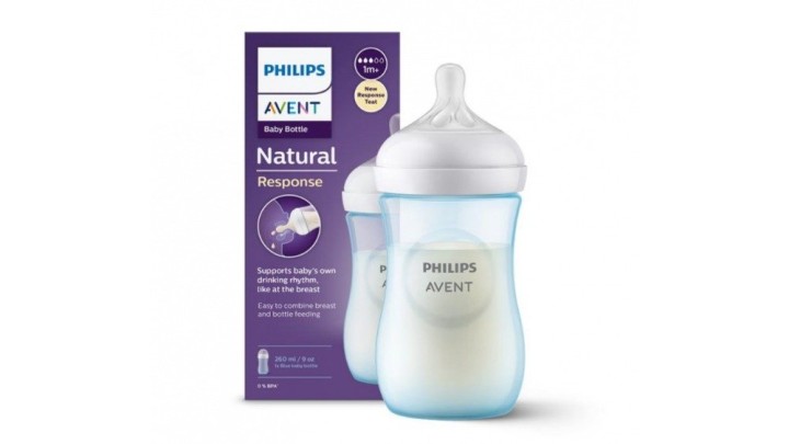 Philips Avent Natural Response Bottle Blue 1M+,260Ml