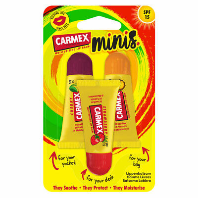 Carmex Spf15 Minis Moisturising Lip Balm Pack 3X5G