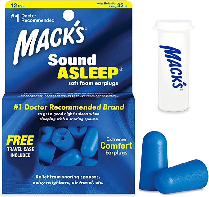Mack’S Sound Asleep Soft Foam Earplugs 12 Pair 32Db High Nrr For Sleeping Travel