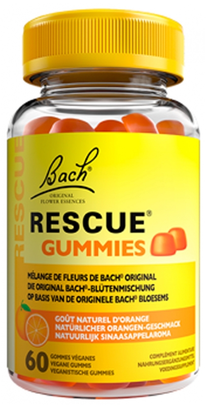 Bach Rescue Vegan Gummies Orange Stress Relief 60 Pcs
