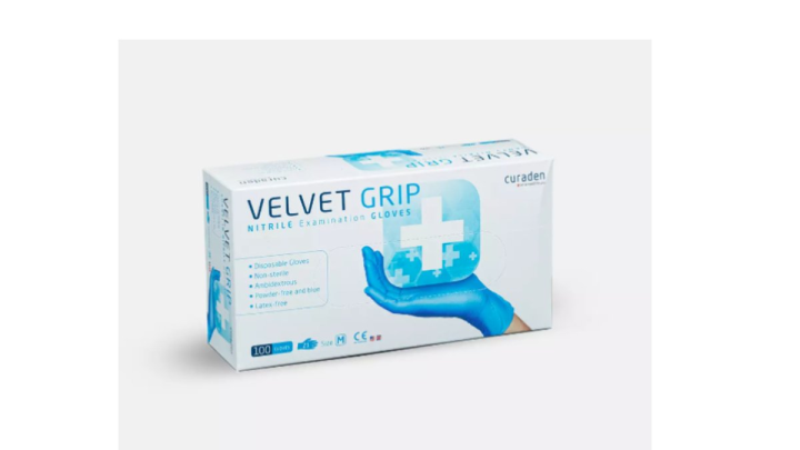 Gloves Medium (Powder And Latex Free) Blue X100