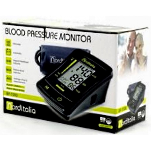Norditalia Bp-1000 Electronic Arm Blood Pressure Monitor 1Pcs Black Colour