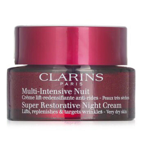 Clarins Super Restorative Night Wear Very Dry Skin Cream Care 1.7 Oz 50 Ml
