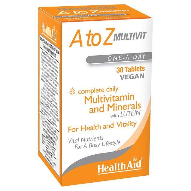 Health Aid A-Z Multivitamins & Minerals 30 Tablets