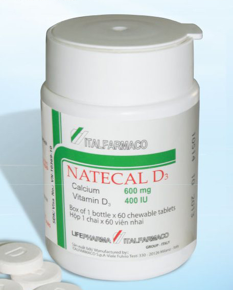Natecal D3 600Mg + 400Iu 60 Tablets