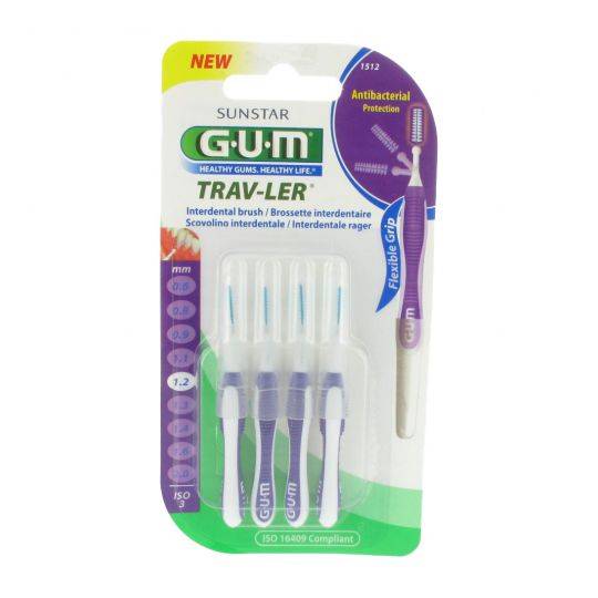 Gum Trav Ler Interdental Brushes 1.2Mm 1512 X4