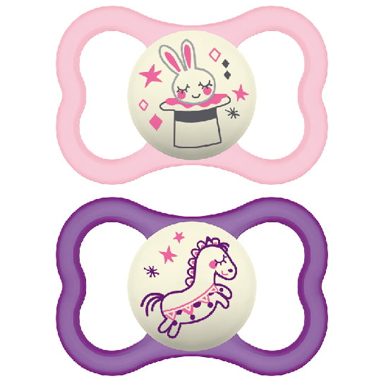 Mam Air Night 16+ Baby Soother Pink