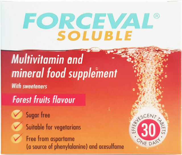 Forceval Soluble Forest  Fruit Flavour Tablets 30