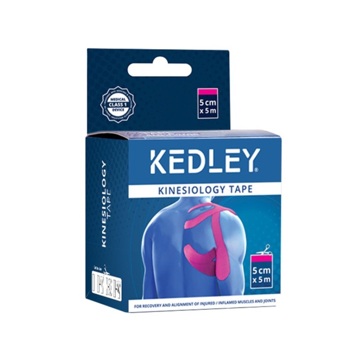 Kedley Kinesiology Pink Tape For Weak Muscles And Joints 5Cm X 5M
