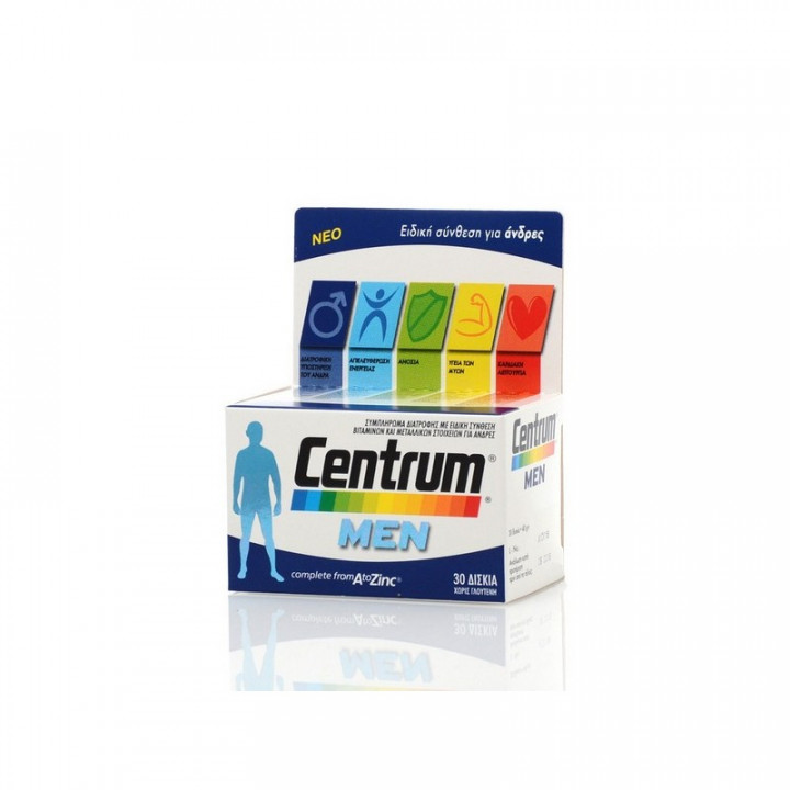 Centrum Men Complete Health Support From A To Zinc 30 Tablets