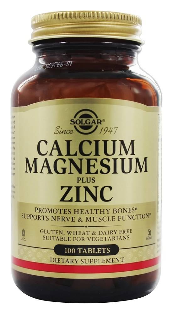 Solgar Calcium Magnesium Plus Zinc 100 Tablets The Ultimate Combination For Stronger Bones