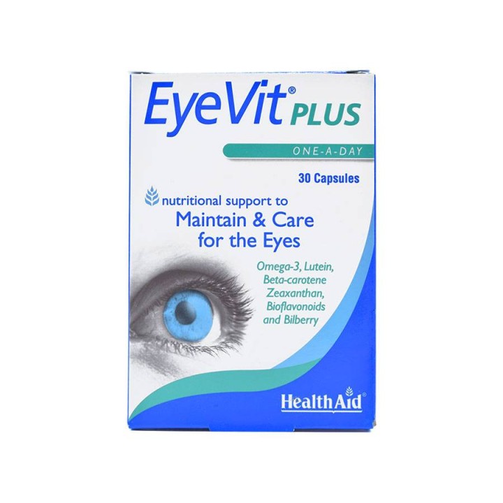 Health Aid Eye Vitamins Plus Nutritional Support To Maintain & Care For The Eyes 30 Capsules