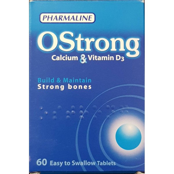 Pharmaline Ostrong Calcium & Vitamin D3 60 Tablets
