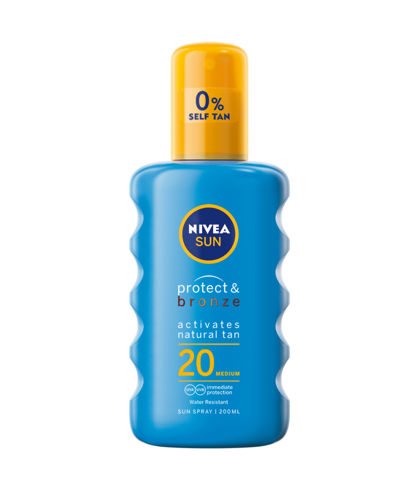 Nivea Sun Protect Bronze Sunscreen Oil Spf20 200Ml