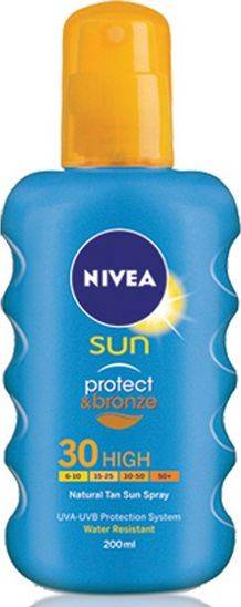Nivea Sun Protect Bronze Sunscreen Spray Spf30 200Ml
