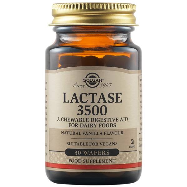 Solgar Lactase 3500Mg A Chewable Digestive Aid For Dairy Foods 30Wafers