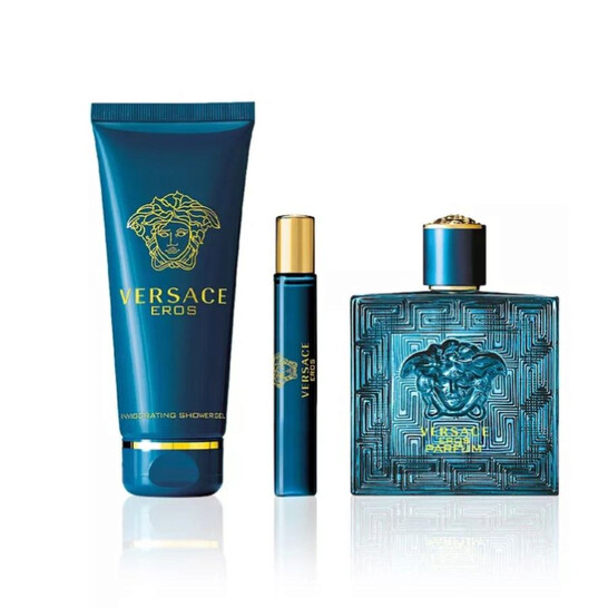 Versace Eros Parfum Gift Set 100Ml Parfum 10Ml Parfum 150Ml Shower Gel