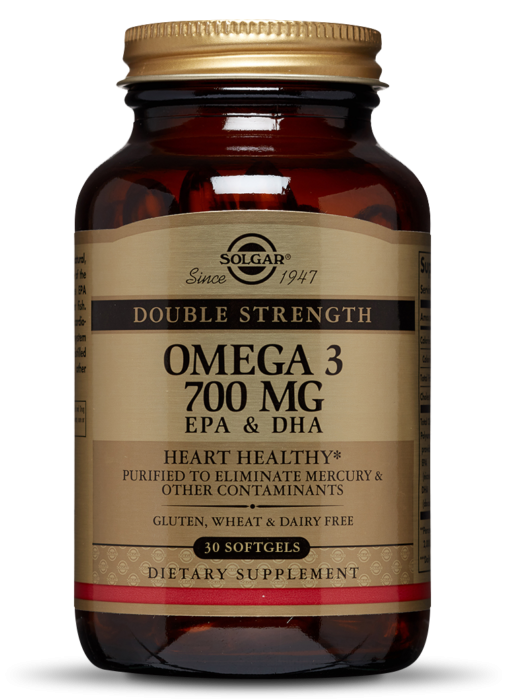 Solgar Omega 3 700Mg Double Strength For The Protection Of Cardiovascular System & Brain Function 30 Softgels