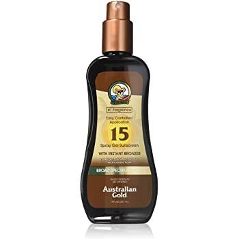 Australian Gold Spray Gel Sunscreen With Instant Bronzer Spf15 237Ml