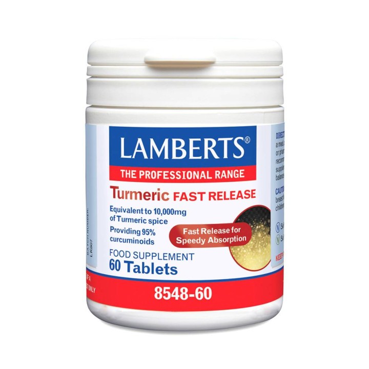 Lamberts Turmeric Fast Release Providing 95% Curcuminoids 60 Tablets