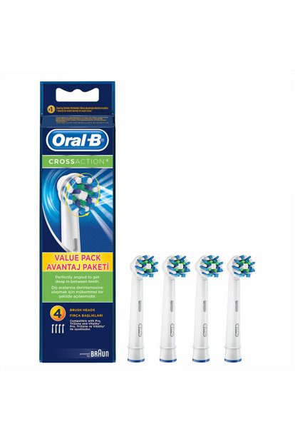 Oral B Cross Action Toothbrush Refills x4pcs