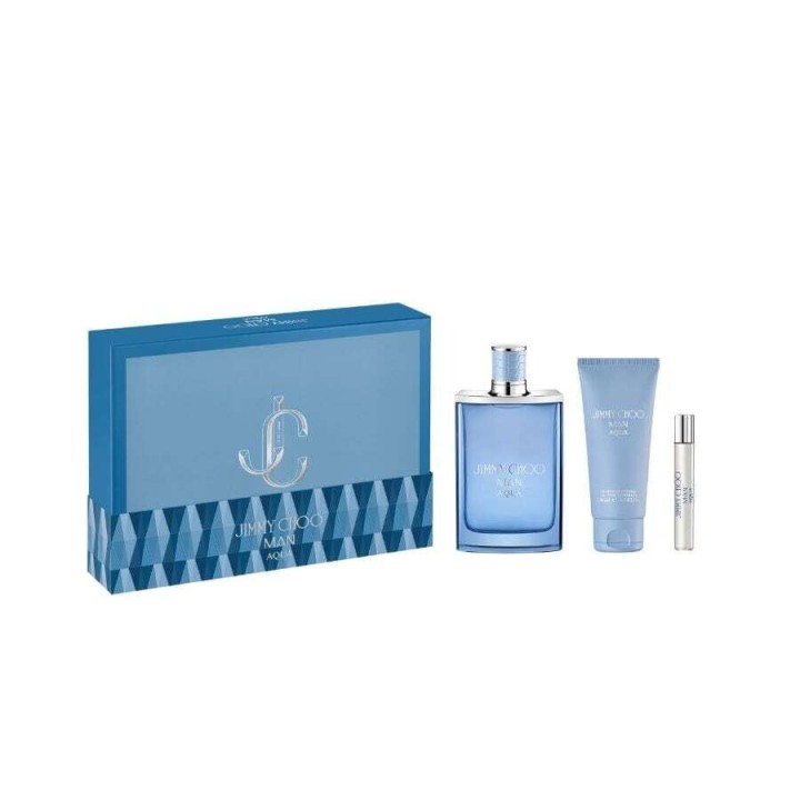 Jimmy Choo Man Aqua Eau de Toilette 100ml + Shower Gel 75ml – mens perfume set