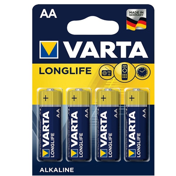 Varta Long Life High Energy Alkaline Aa Batteries Pack Of 4