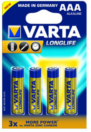 Varta Long Life Alkaline Aaa Batteries Pack Of 4