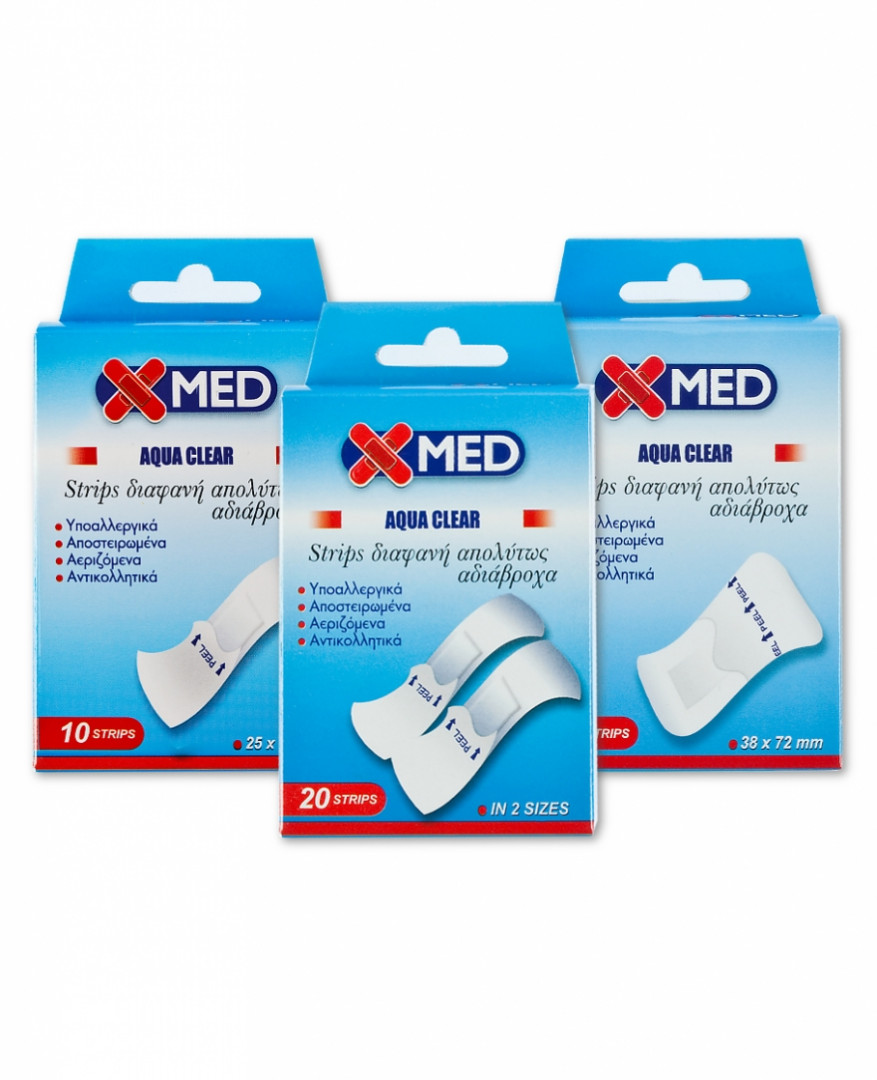 X-Med Strips Aqua Clear - 20pcs in 2 sizes