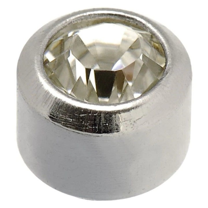 Caflon Bezel Stainless Earring April 4Mm