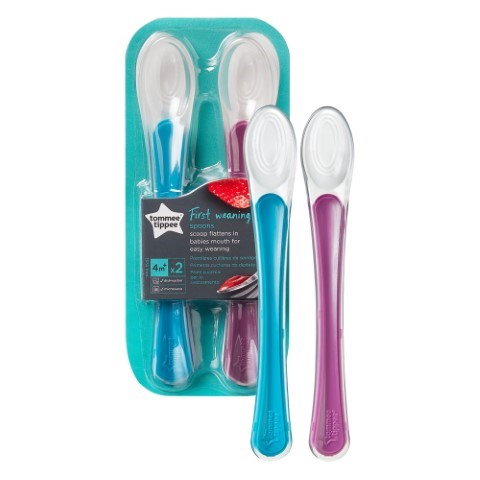 TOMMEE TIPPEE EXPLORA EASY WEANING SPOONS X2 4-7M+