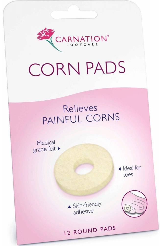 Carnation Foot Corn Pads Relieves Pain x12