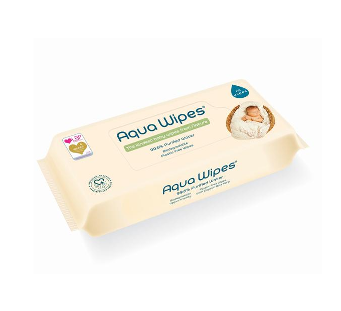 Aqua Baby Wipes Value Pack 64 pieces