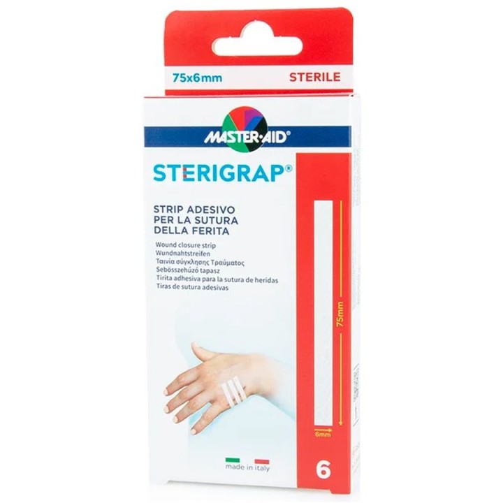 MASTER AID Sterigrap 75mm X 6mm 6 Strips
