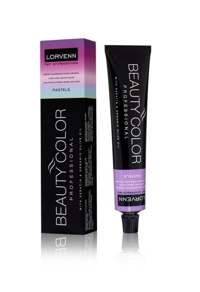 Lorvenn Pastels 65.26 Garnet. Permanent Hair Color New Autoprotective Formula With Keratin & Organic Olive Oil 70ml