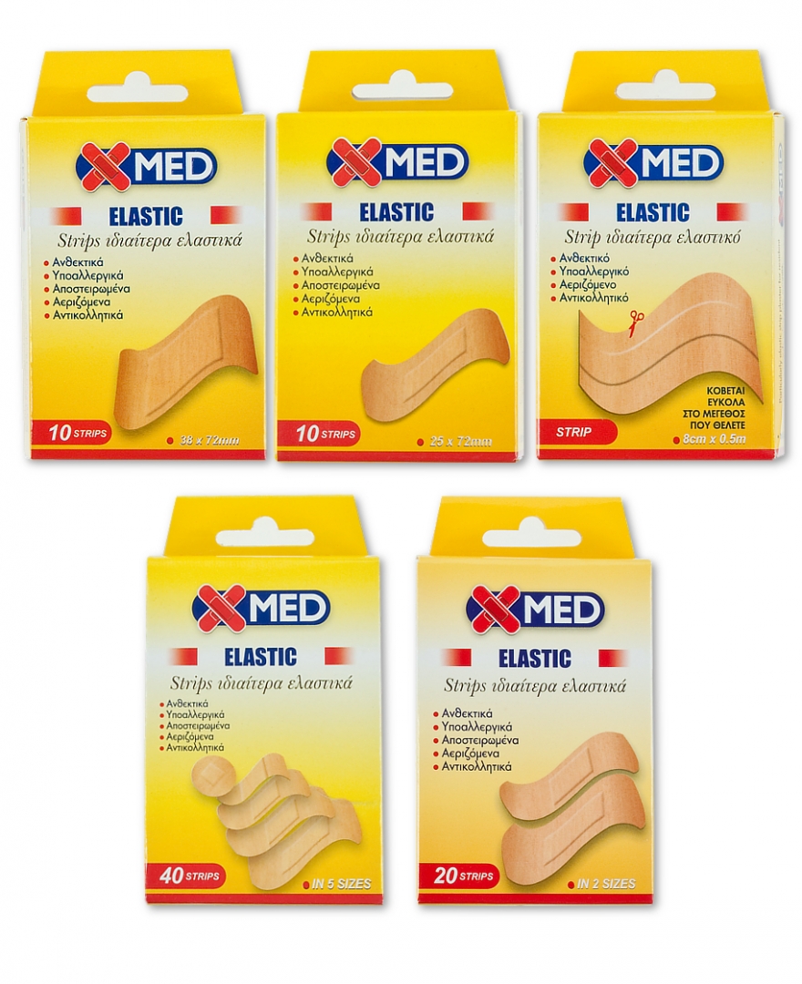 X-Med Elastic strips - 40pcs in 5 sizes