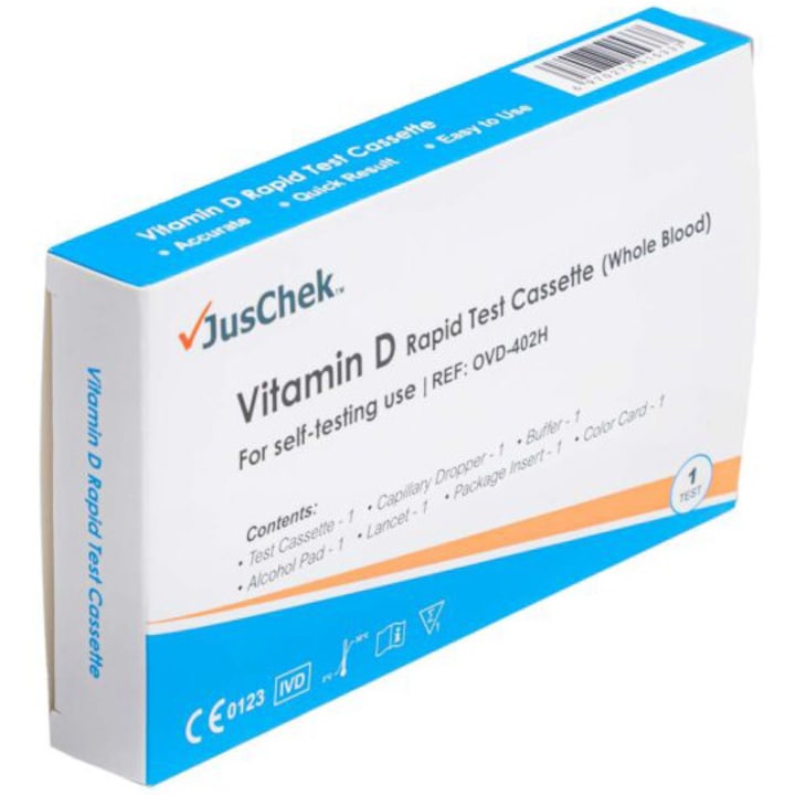 JustChek Quick Vitamin D test (whole blood), self-test, DDS Diagnostic, 1 test/kit