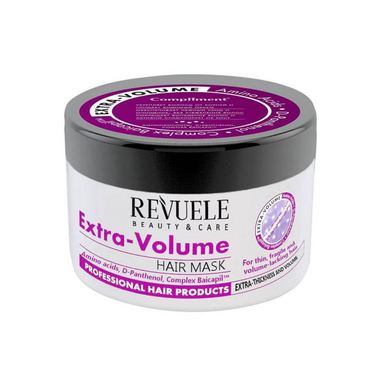 Revuele Extra Volume Hair Mask Arginine For Thin Weakened And Volume-Less Hair 500 Ml